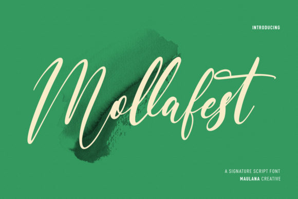 Mollafest Script: A Handwritten Font for Modern Brands