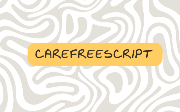Unleash Authentic Charm with Carefree Script